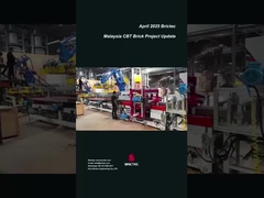 เครื่องทําอิฐดินในสายการผลิตและกระบวนการสร้างในมาเลเซีย โครงการ CBT